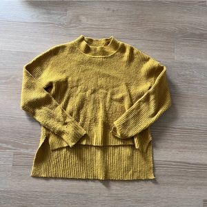 Ambiance apparel mustard soft high neck sweater